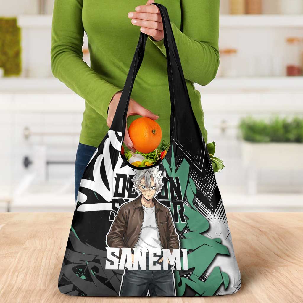 Sanemi Demon Slayer Grocery Bag Graffiti Street Anime Design