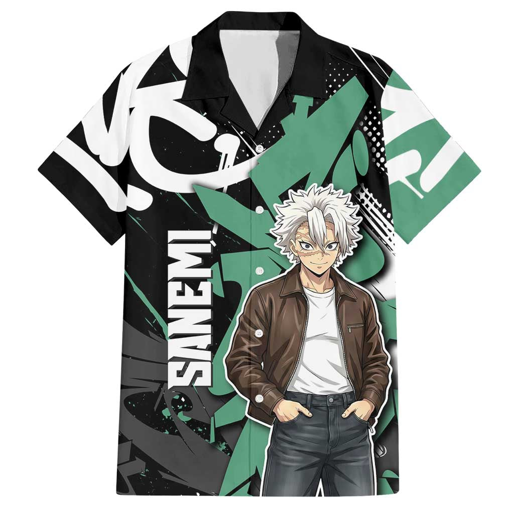 Sanemi Demon Slayer Hawaiian Shirt Graffiti Street Anime Design