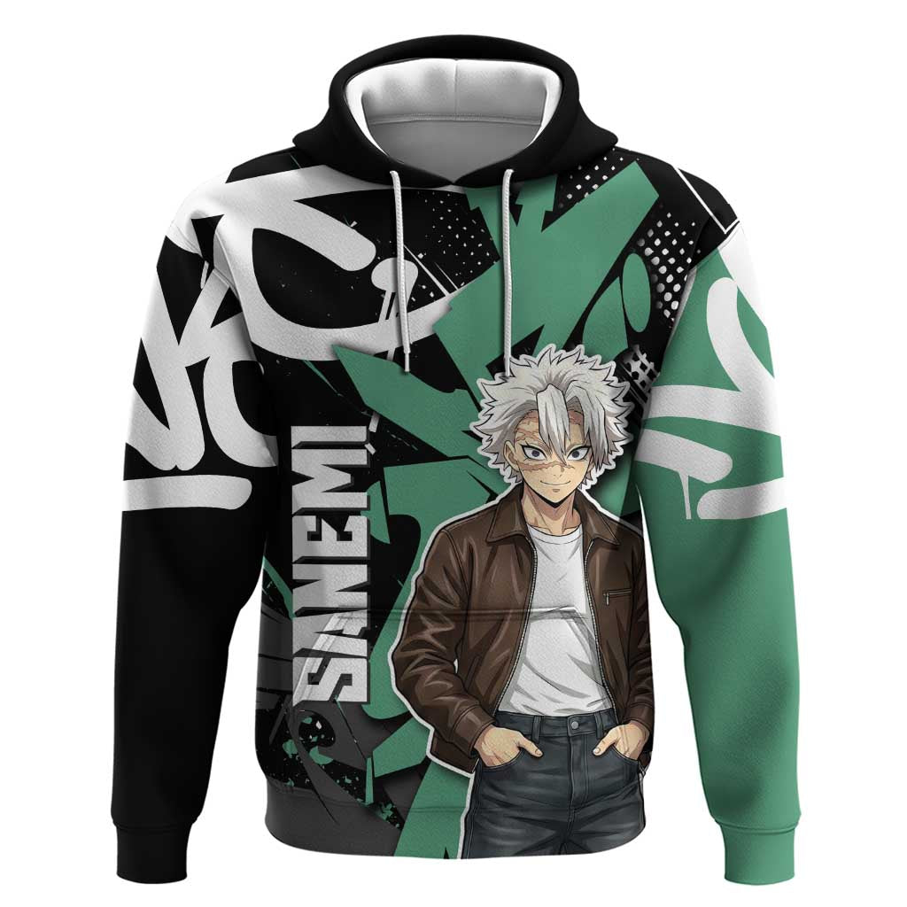 Sanemi Demon Slayer Hoodie Graffiti Street Anime Design