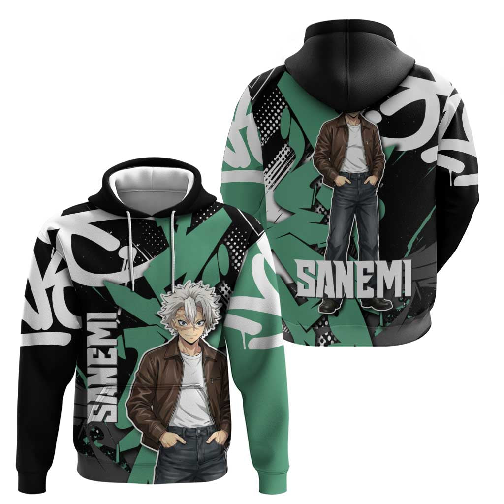 Sanemi Demon Slayer Hoodie Graffiti Street Anime Design