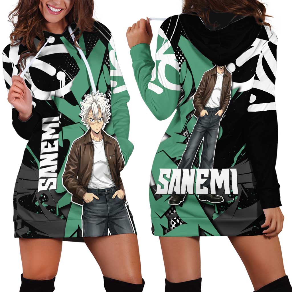 Sanemi Demon Slayer Hoodie Dress Graffiti Street Anime Design