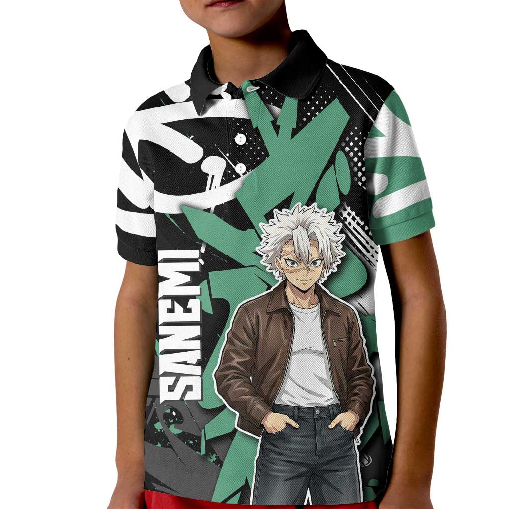 Sanemi Demon Slayer Kid Polo Shirt Graffiti Street Anime Design