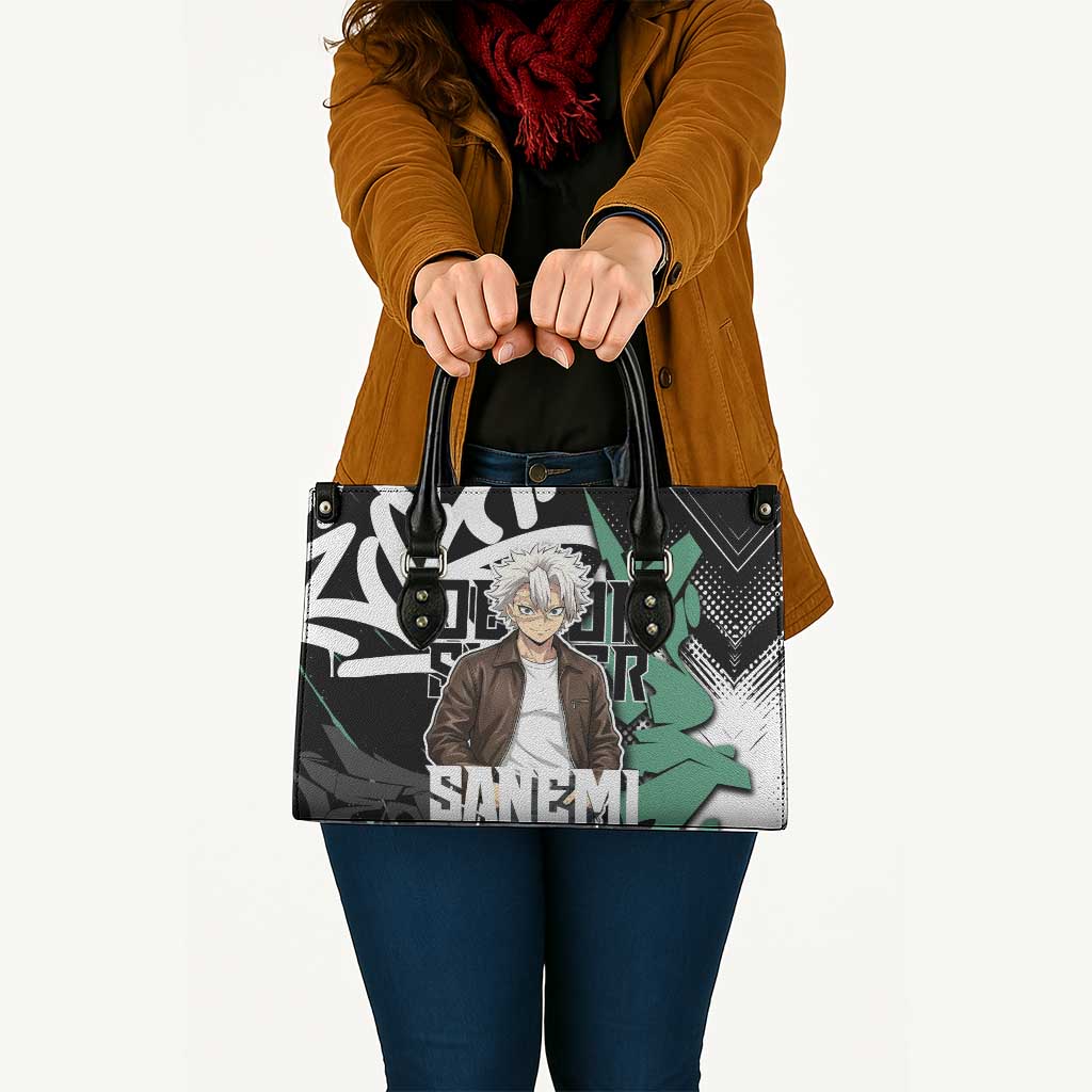 Sanemi Demon Slayer Leather Bag Graffiti Street Anime Design