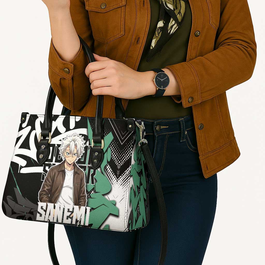 Sanemi Demon Slayer Leather Bag Graffiti Street Anime Design