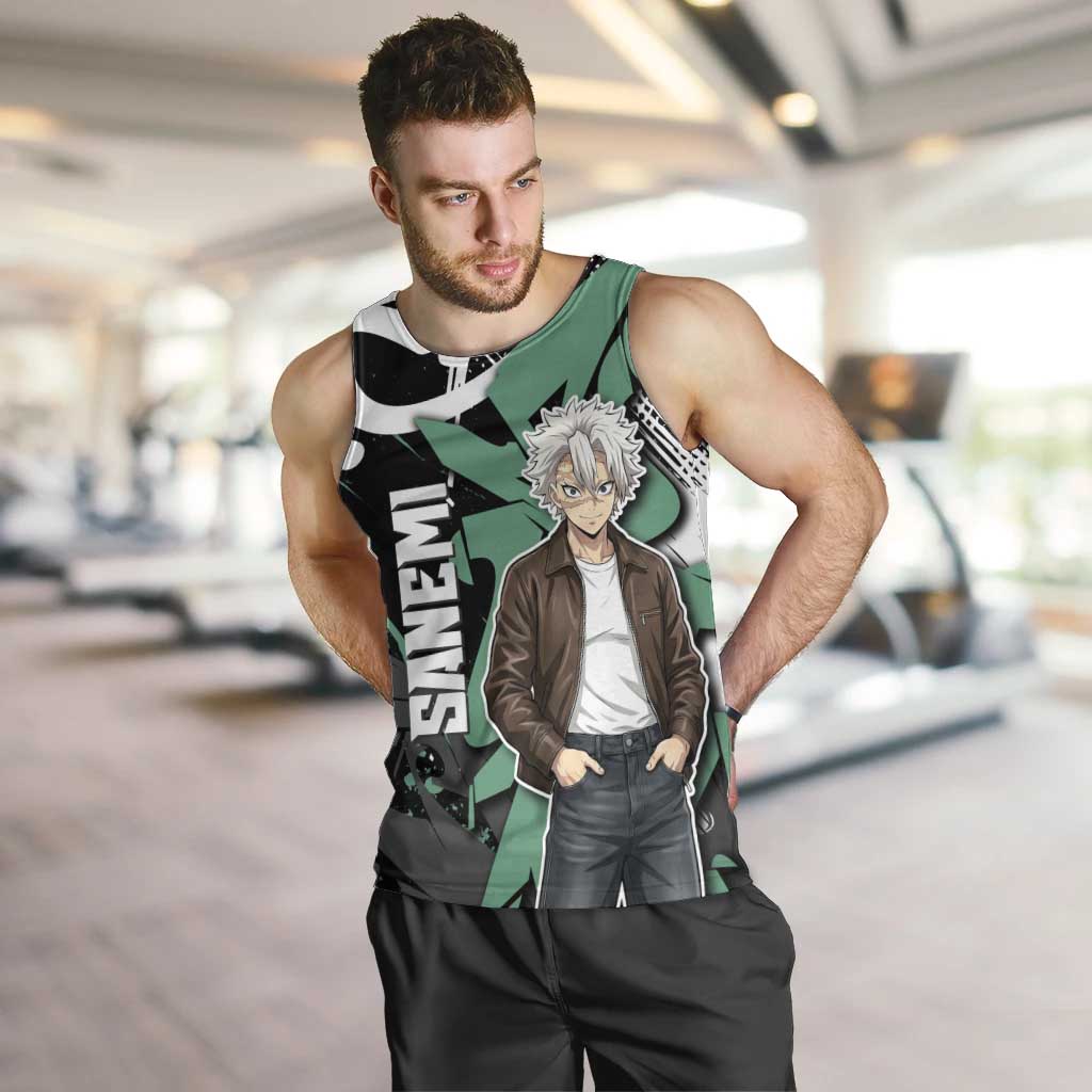 Sanemi Demon Slayer Men Tank Top Graffiti Street Anime Design