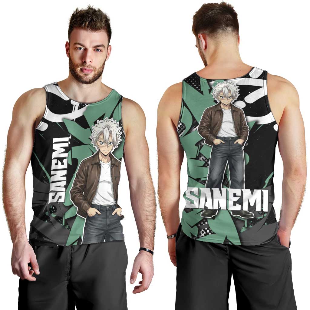 Sanemi Demon Slayer Men Tank Top Graffiti Street Anime Design