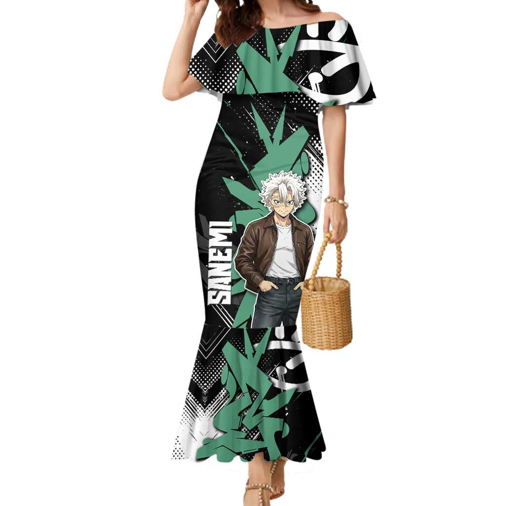 Sanemi Demon Slayer Mermaid Dress Graffiti Street Anime Design