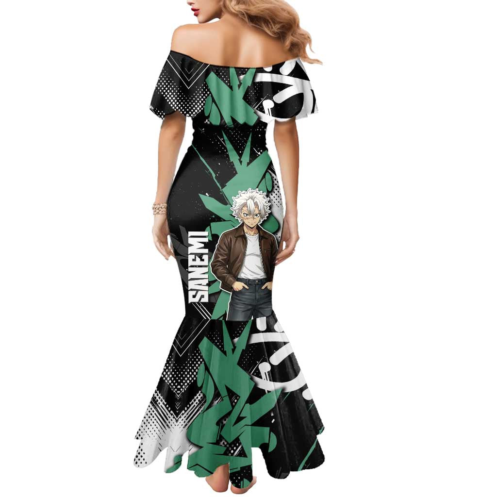Sanemi Demon Slayer Mermaid Dress Graffiti Street Anime Design