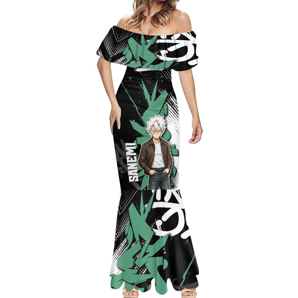 Sanemi Demon Slayer Mermaid Dress Graffiti Street Anime Design
