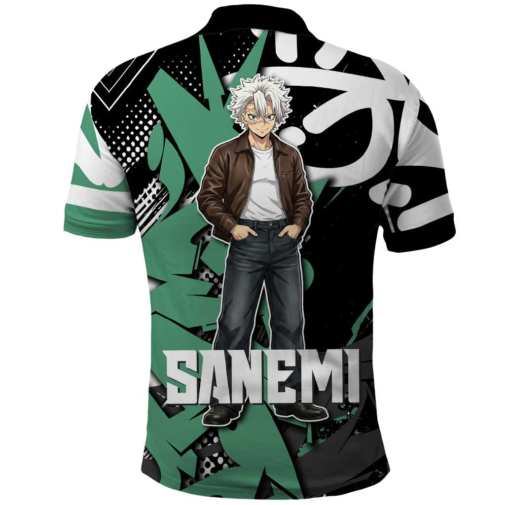 Sanemi Demon Slayer Polo Shirt Graffiti Street Anime Design