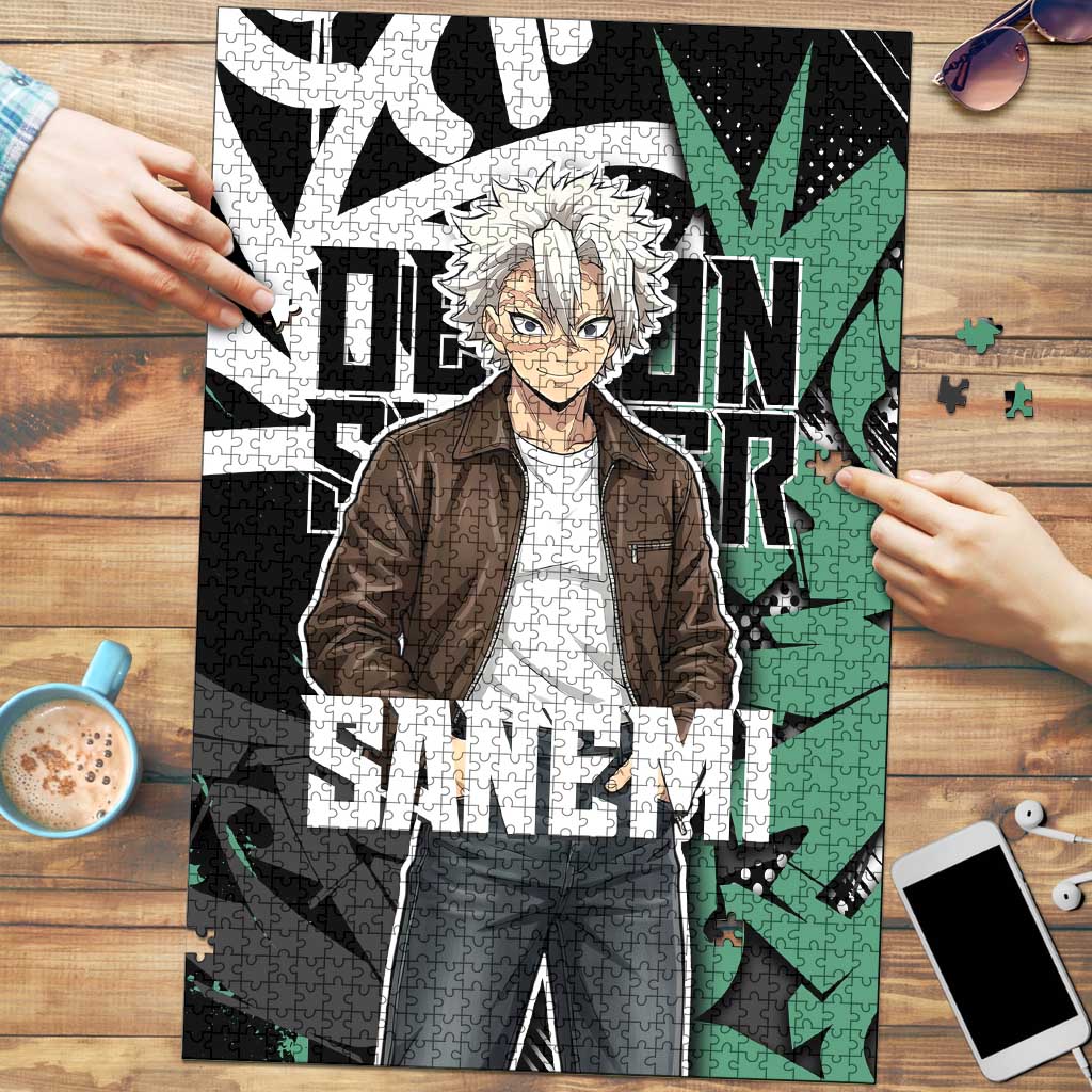 Sanemi Demon Slayer Puzzle Graffiti Street Anime Design