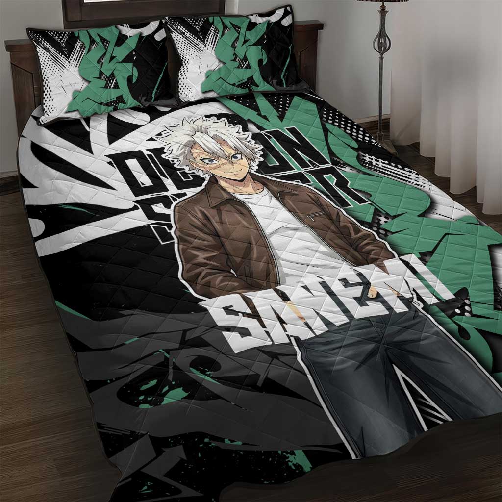 Sanemi Demon Slayer Quilt Bed Set Graffiti Street Anime Design