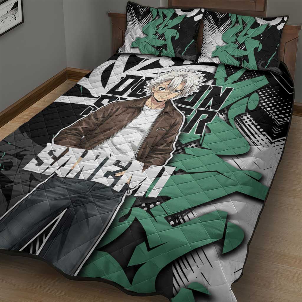 Sanemi Demon Slayer Quilt Bed Set Graffiti Street Anime Design