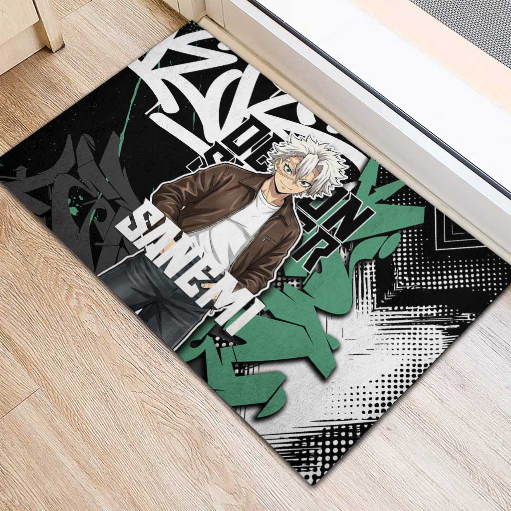 Sanemi Demon Slayer Rubber Doormat Graffiti Street Anime Design