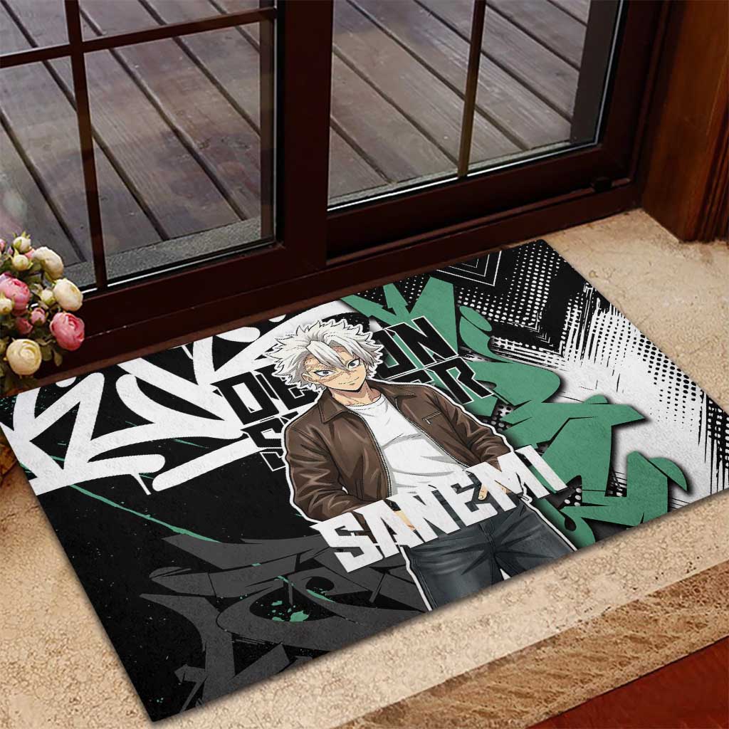 Sanemi Demon Slayer Rubber Doormat Graffiti Street Anime Design