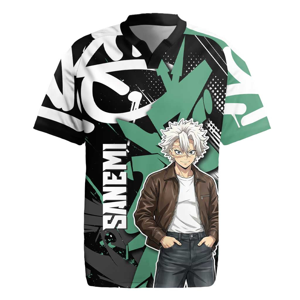 Sanemi Demon Slayer Rugby Jersey Graffiti Street Anime Design