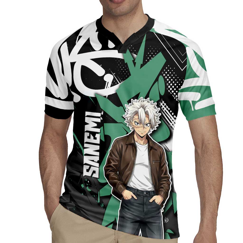 Sanemi Demon Slayer Rugby Jersey Graffiti Street Anime Design