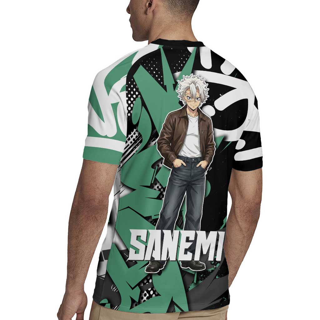 Sanemi Demon Slayer Rugby Jersey Graffiti Street Anime Design