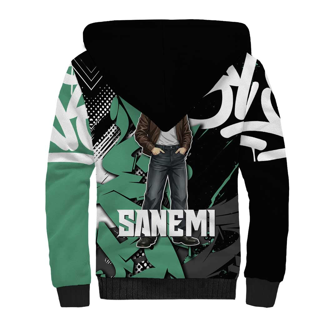Sanemi Demon Slayer Sherpa Hoodie Graffiti Street Anime Design
