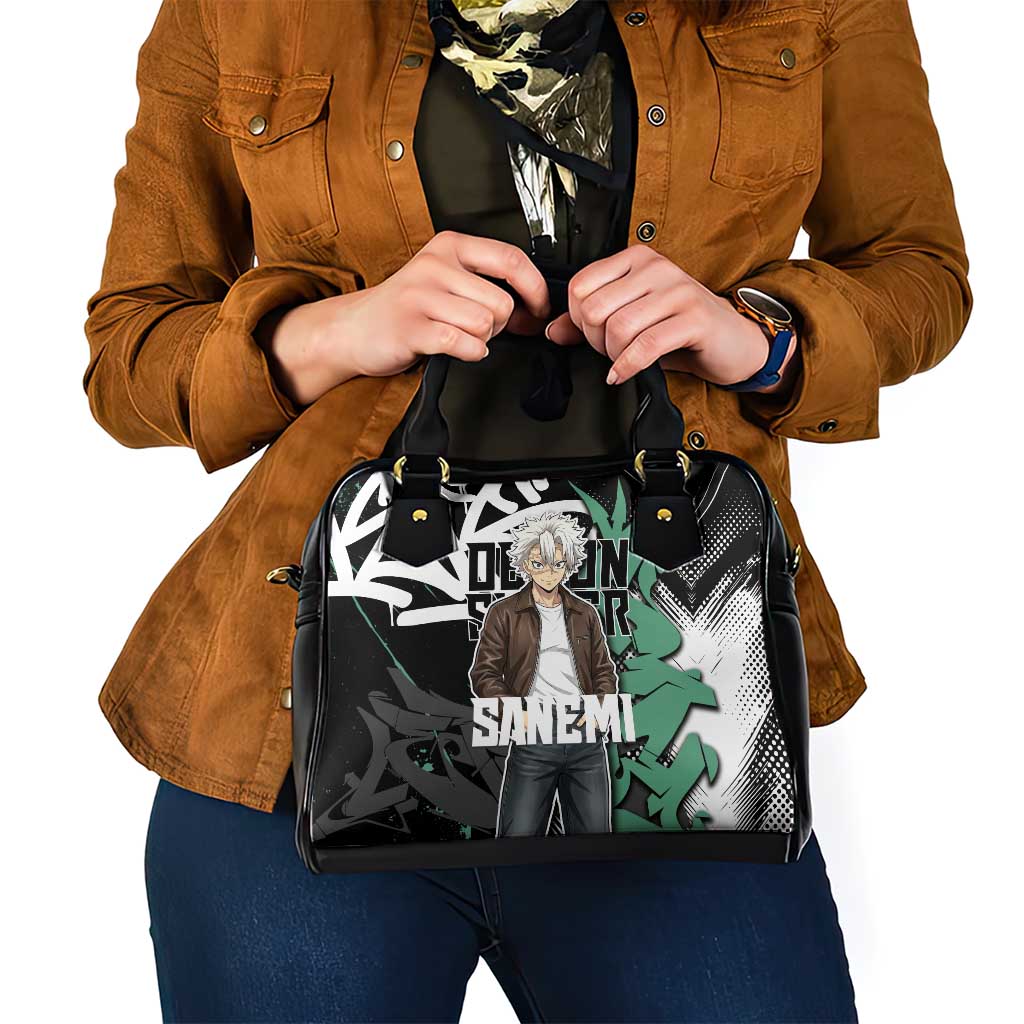 Sanemi Demon Slayer Shoulder Handbag Graffiti Street Anime Design