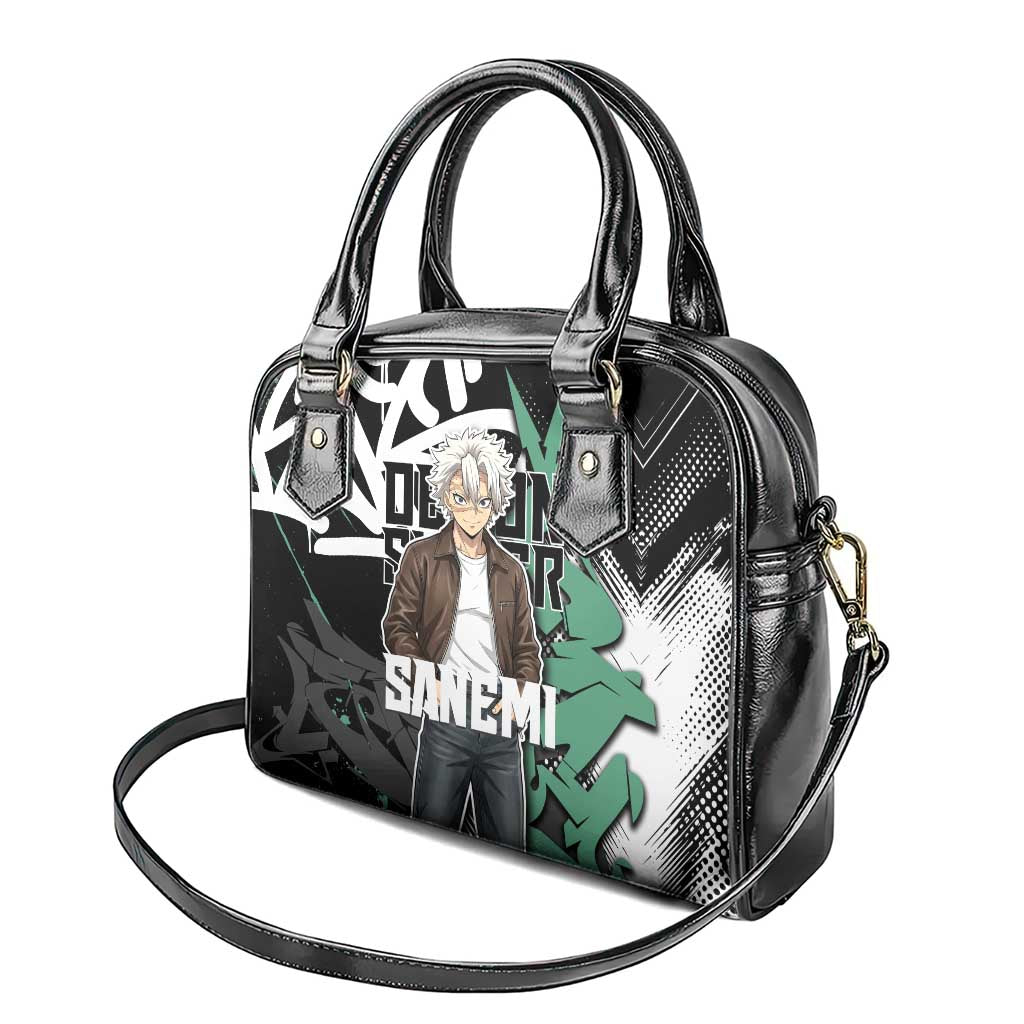Sanemi Demon Slayer Shoulder Handbag Graffiti Street Anime Design