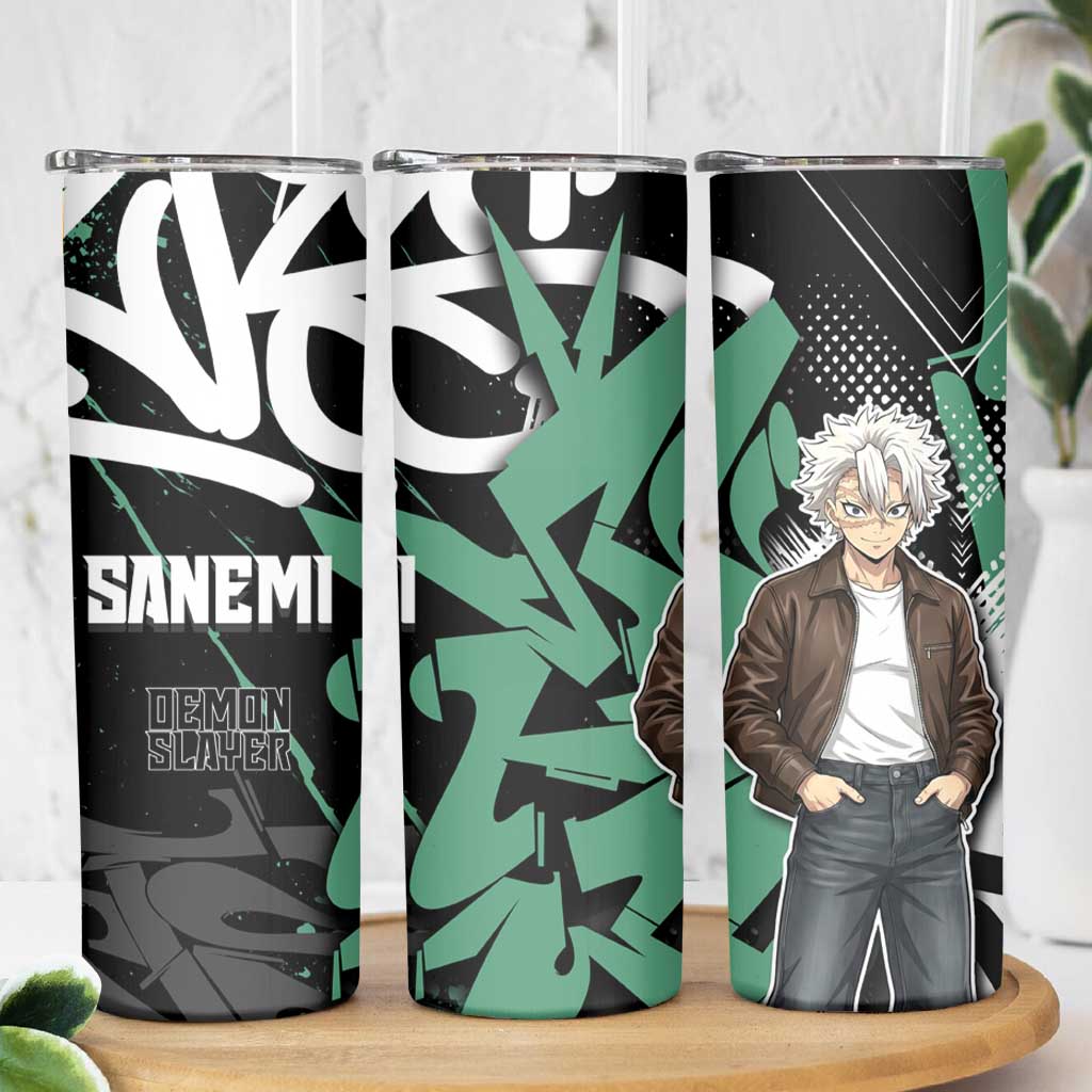 Sanemi Demon Slayer Skinny Tumbler Graffiti Street Anime Design