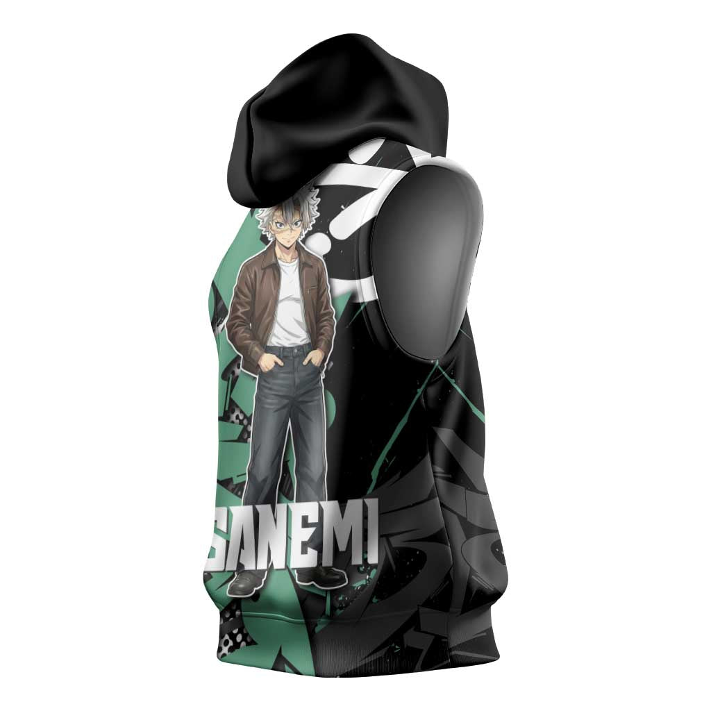 Sanemi Demon Slayer Sleeveless Hoodie Graffiti Street Anime Design