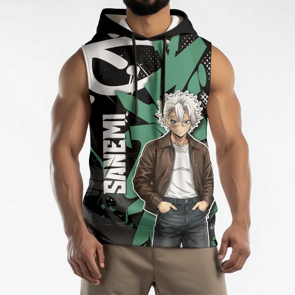 Sanemi Demon Slayer Sleeveless Hoodie Graffiti Street Anime Design