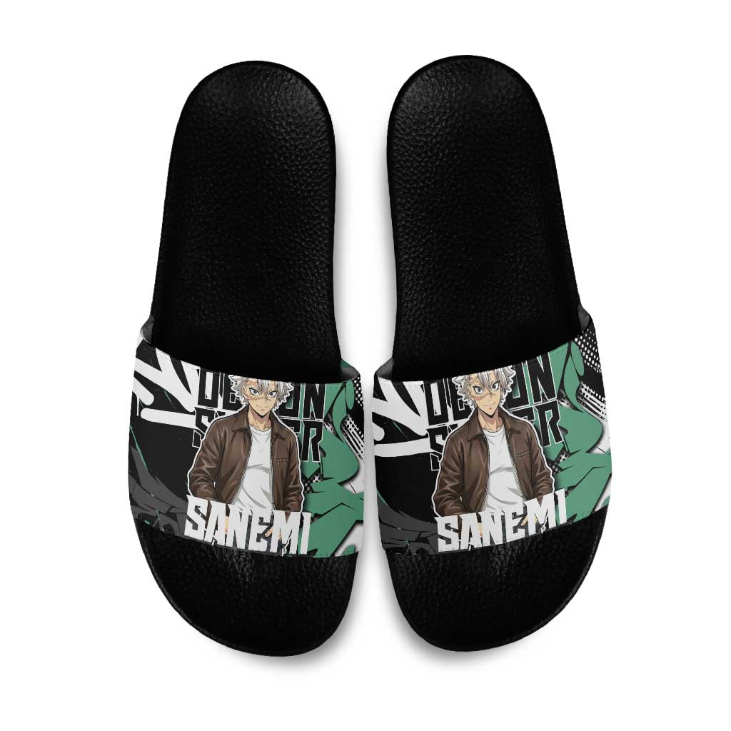 Sanemi Demon Slayer Slide Sandals Graffiti Street Anime Design