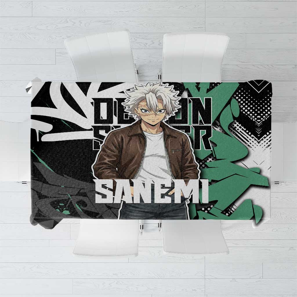 Sanemi Demon Slayer Tablecloth Graffiti Street Anime Design