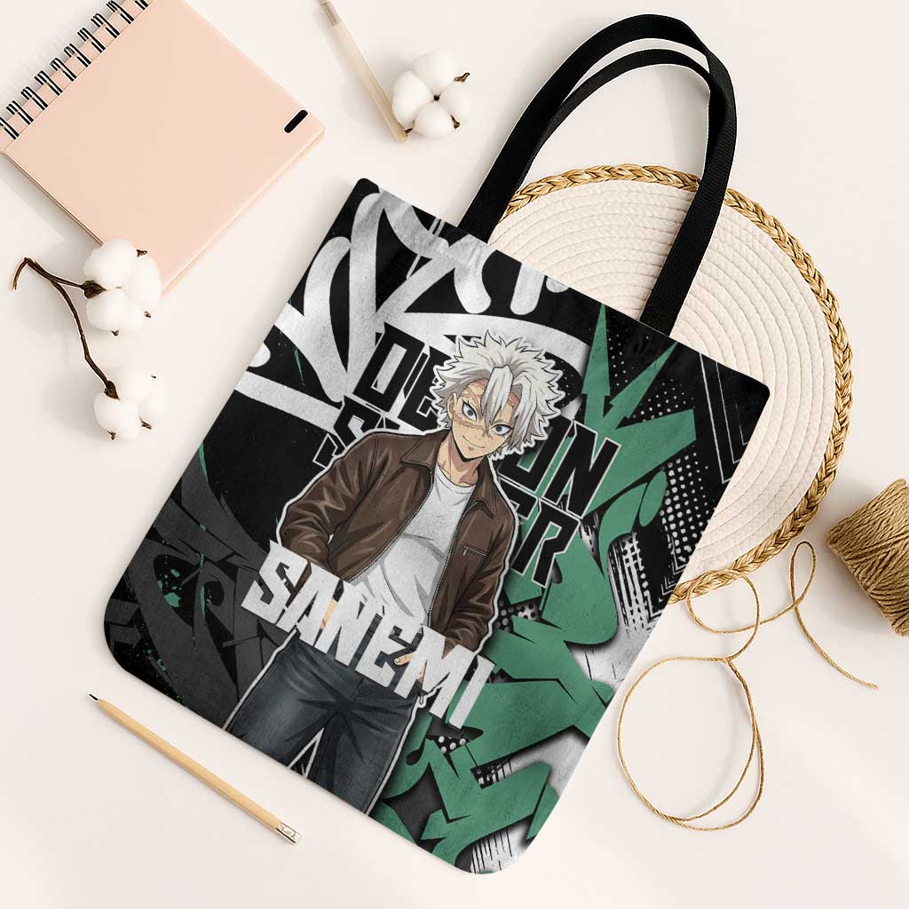 Sanemi Demon Slayer Tote Bag Graffiti Street Anime Design