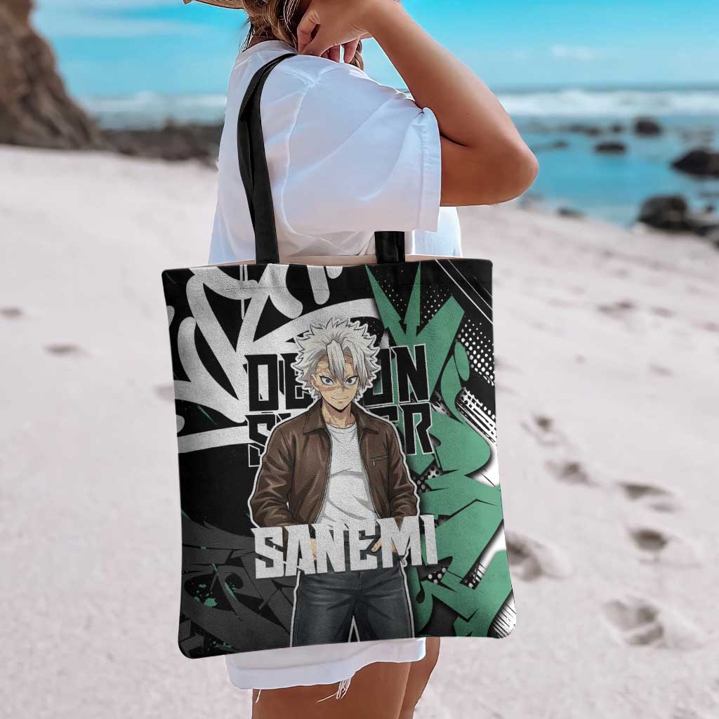 Sanemi Demon Slayer Tote Bag Graffiti Street Anime Design