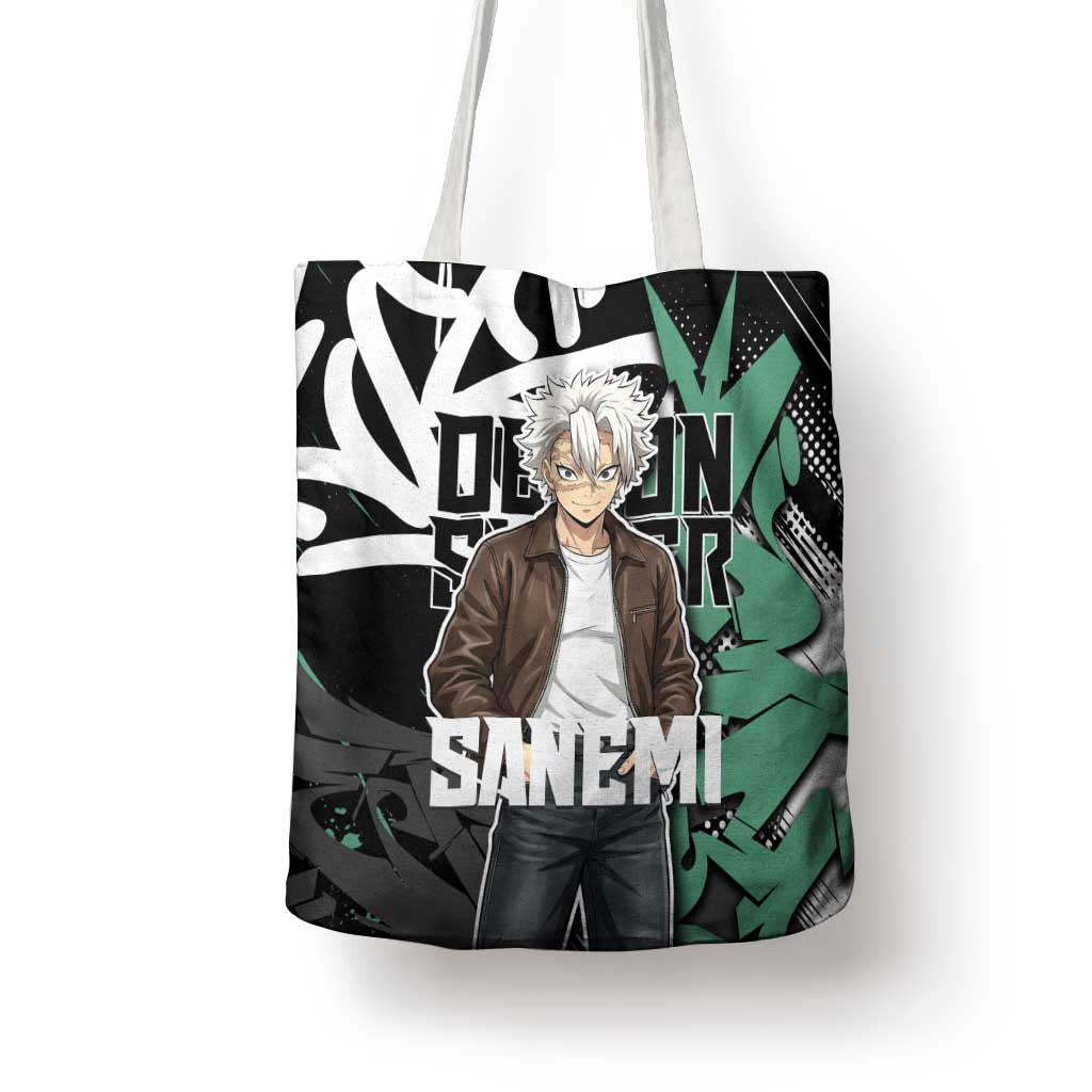 Sanemi Demon Slayer Tote Bag Graffiti Street Anime Design