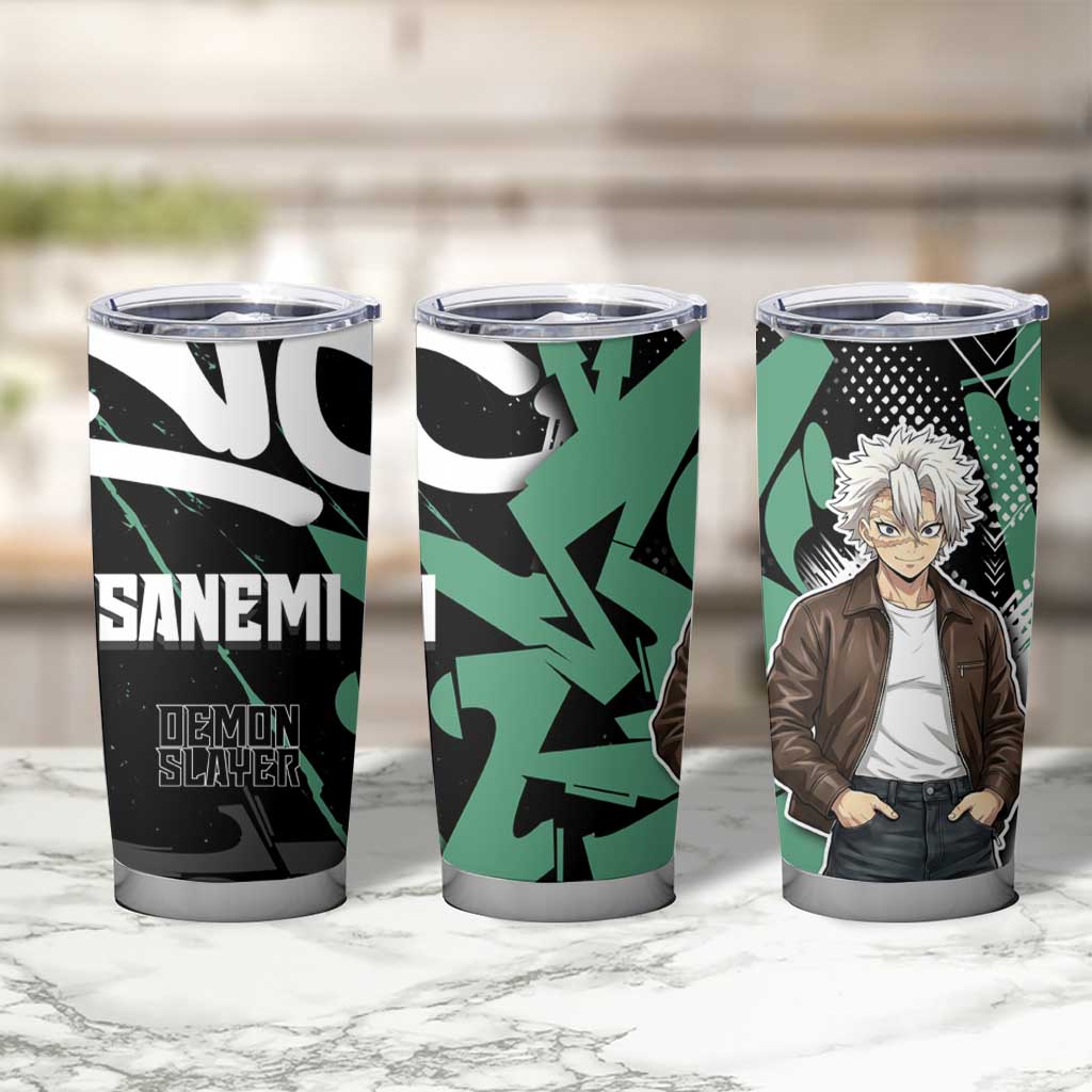Sanemi Demon Slayer Tumbler Cup Graffiti Street Anime Design