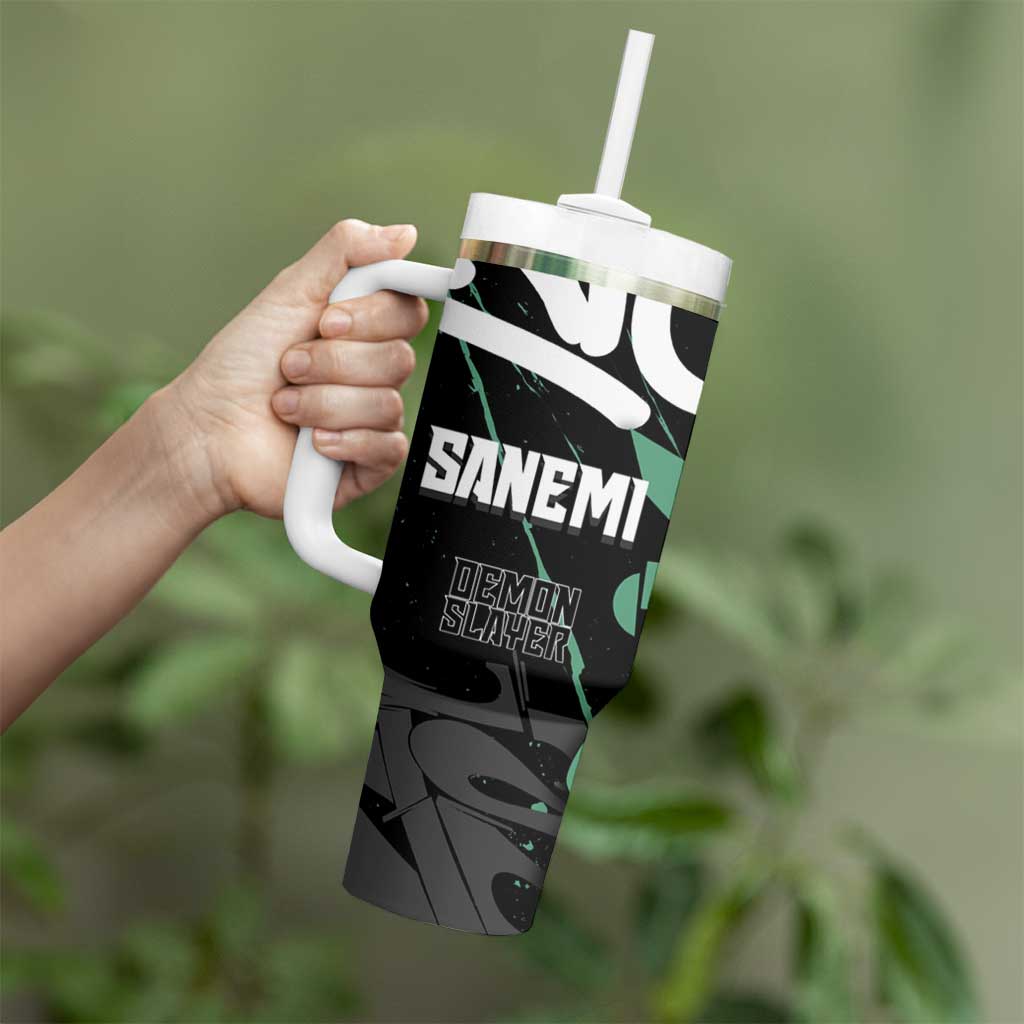 Sanemi Demon Slayer Tumbler With Handle Graffiti Street Anime Design