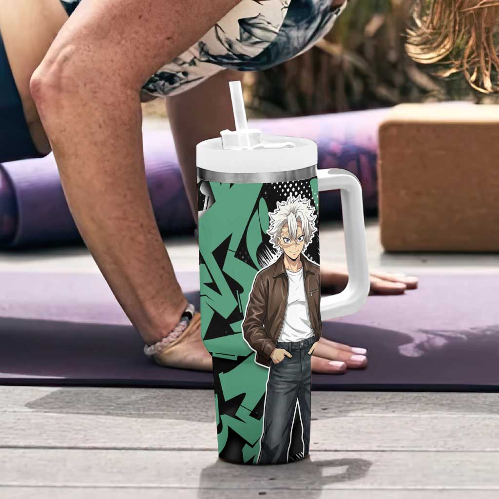 Sanemi Demon Slayer Tumbler With Handle Graffiti Street Anime Design