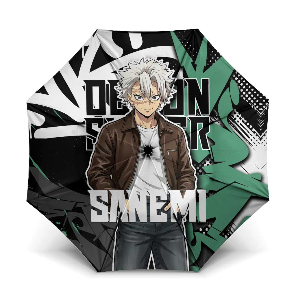 Sanemi Demon Slayer Umbrella Graffiti Street Anime Design