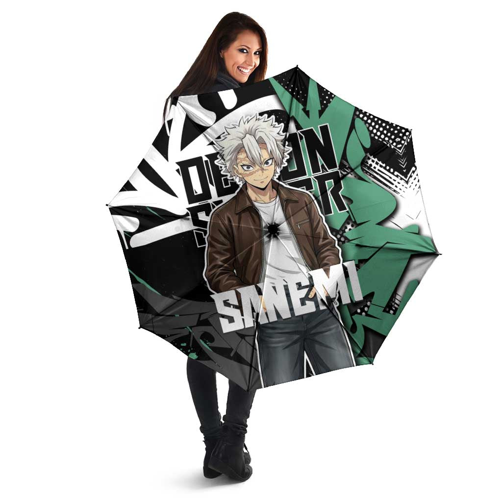 Sanemi Demon Slayer Umbrella Graffiti Street Anime Design