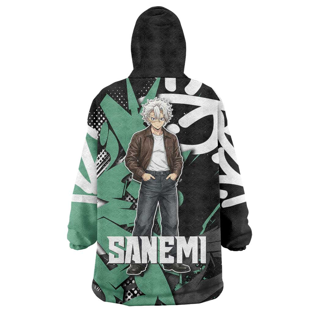Sanemi Demon Slayer Wearable Blanket Hoodie Graffiti Street Anime Design