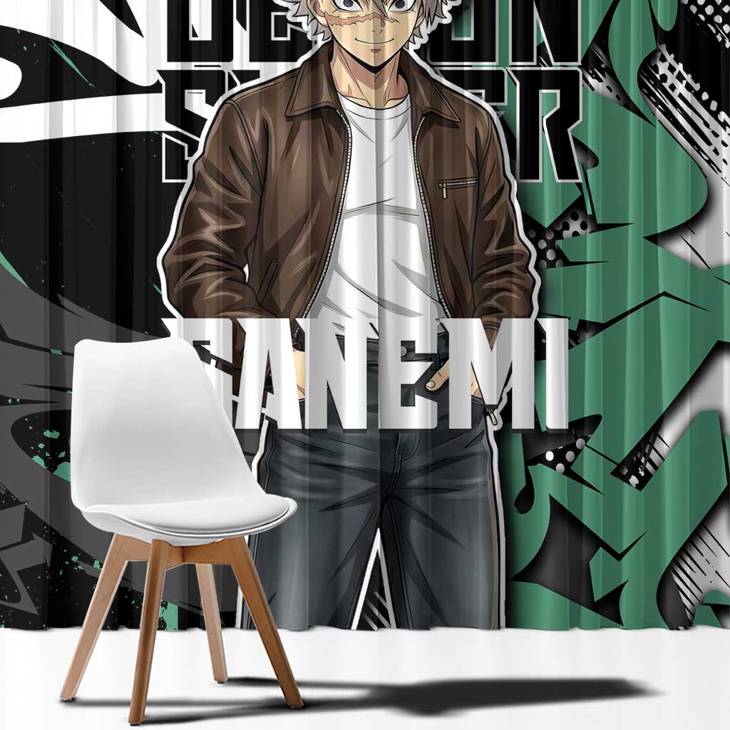 Sanemi Demon Slayer Window Curtain Graffiti Street Anime Design