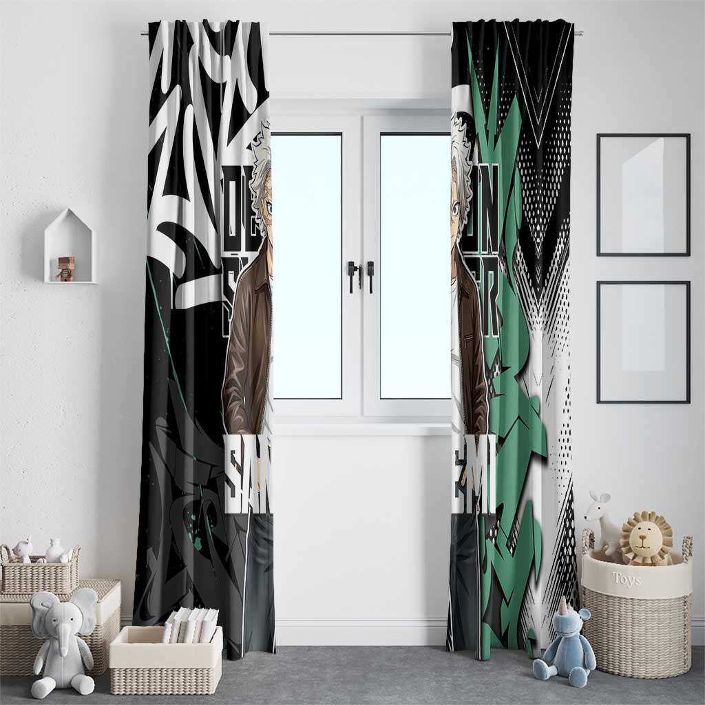Sanemi Demon Slayer Window Curtain Graffiti Street Anime Design