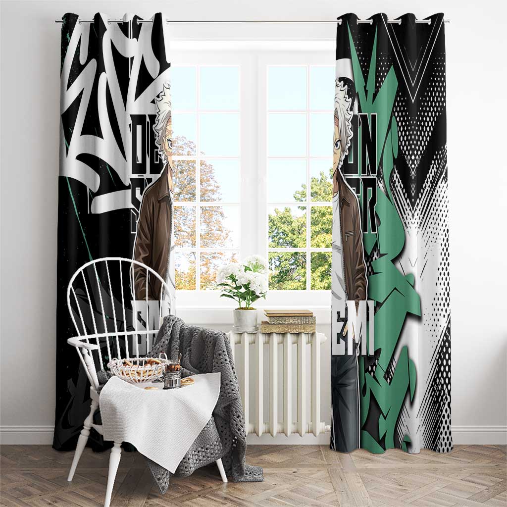 Sanemi Demon Slayer Window Curtain Graffiti Street Anime Design