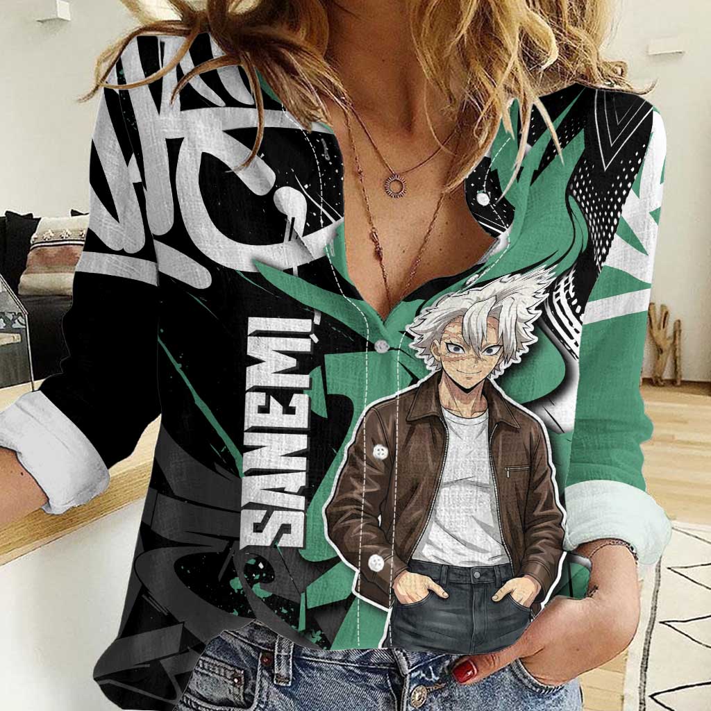 Sanemi Demon Slayer Women Casual Shirt Graffiti Street Anime Design