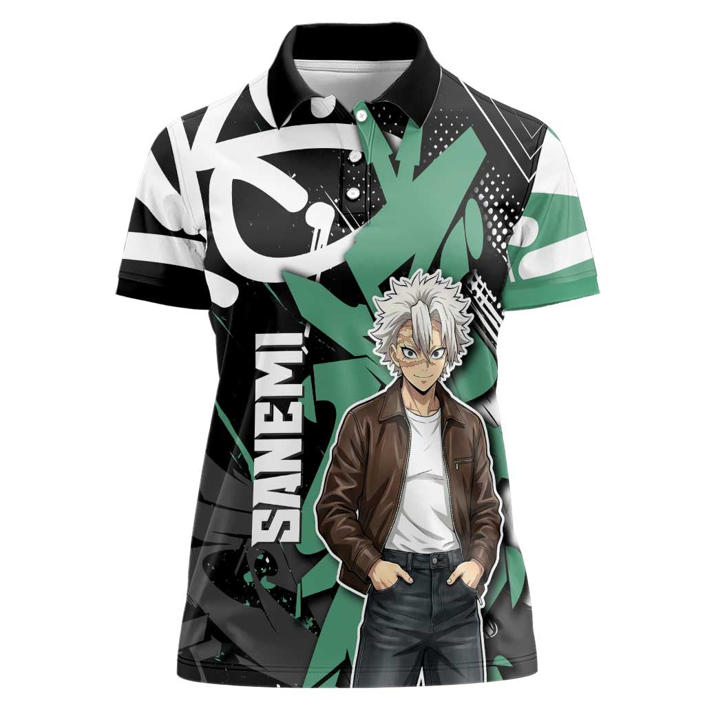 Sanemi Demon Slayer Women Polo Shirt Graffiti Street Anime Design