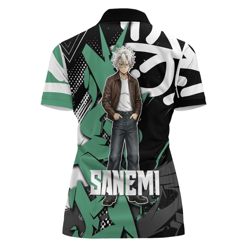 Sanemi Demon Slayer Women Polo Shirt Graffiti Street Anime Design