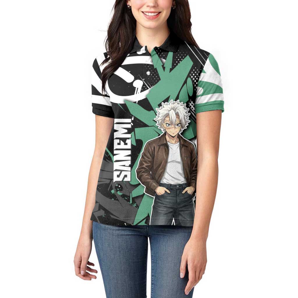 Sanemi Demon Slayer Women Polo Shirt Graffiti Street Anime Design