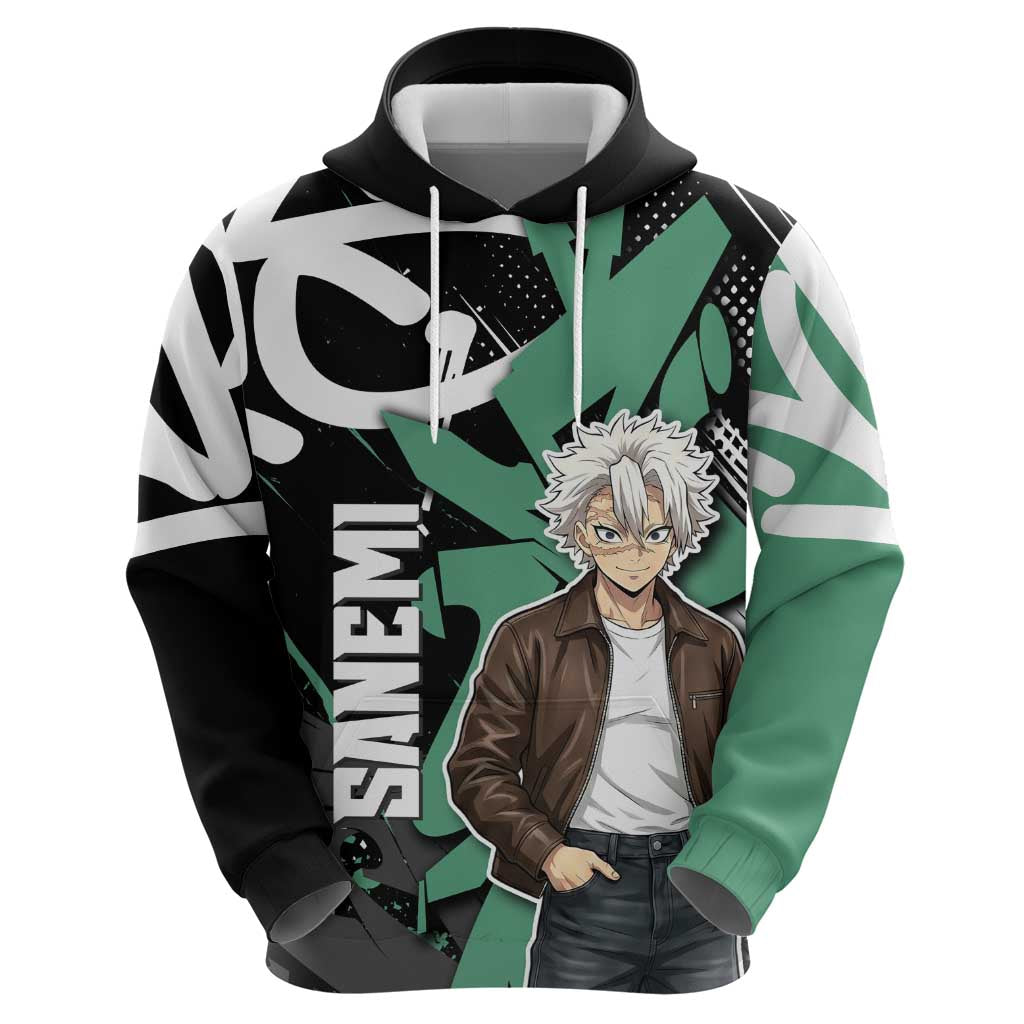 Sanemi Demon Slayer Zip Hoodie Graffiti Street Anime Design