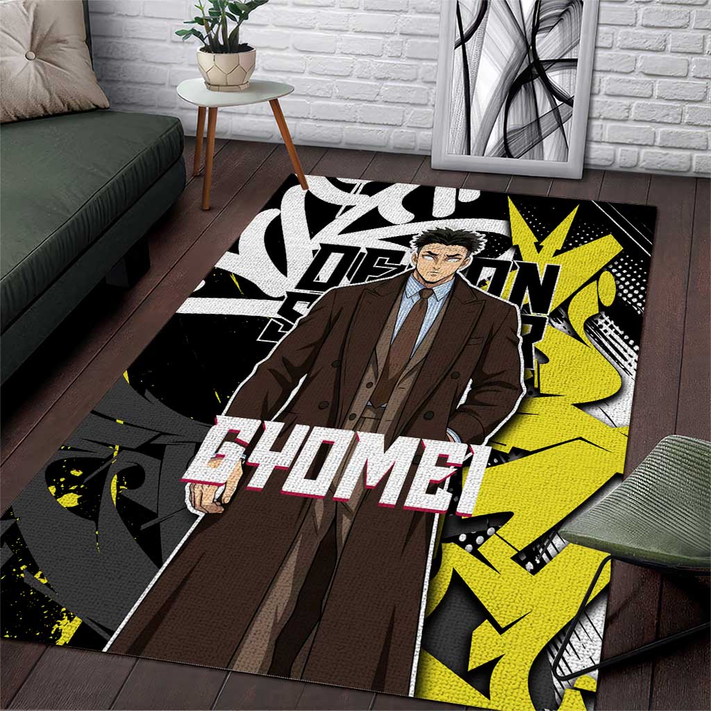 Gyomei Demon Slayer Area Rug Urban Graffiti Anime Style