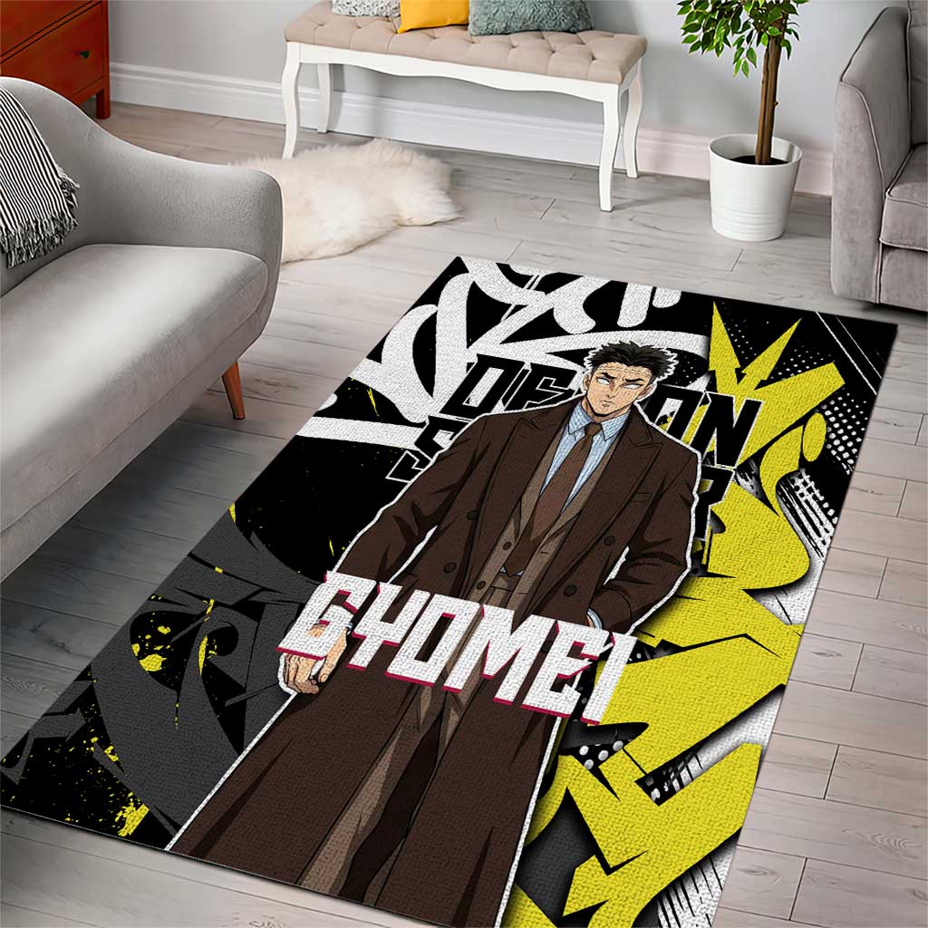 Gyomei Demon Slayer Area Rug Urban Graffiti Anime Style