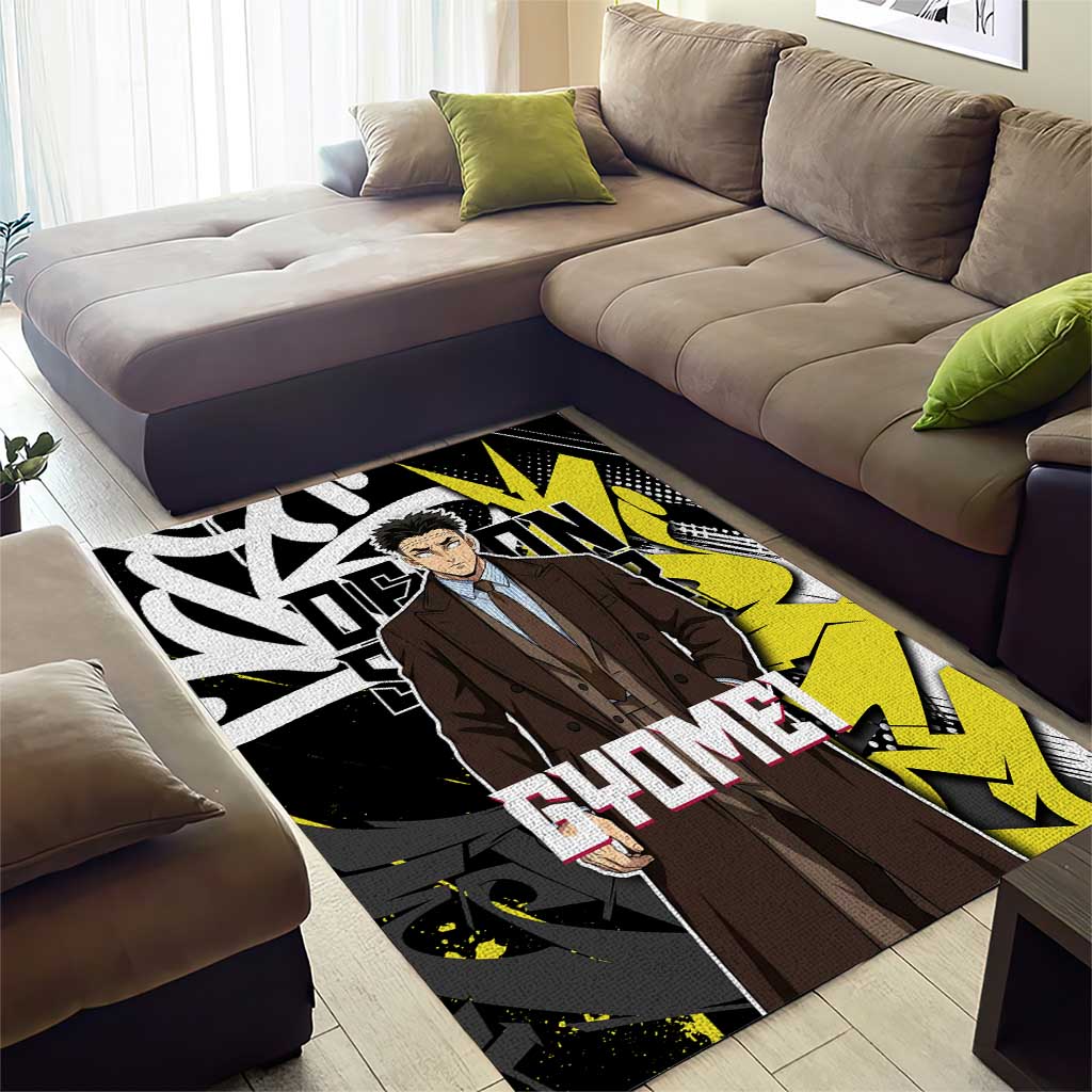 Gyomei Demon Slayer Area Rug Urban Graffiti Anime Style